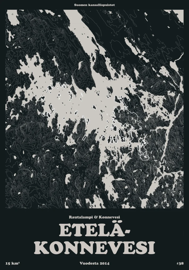 Etelä-Konneveden kansallispuisto -juliste