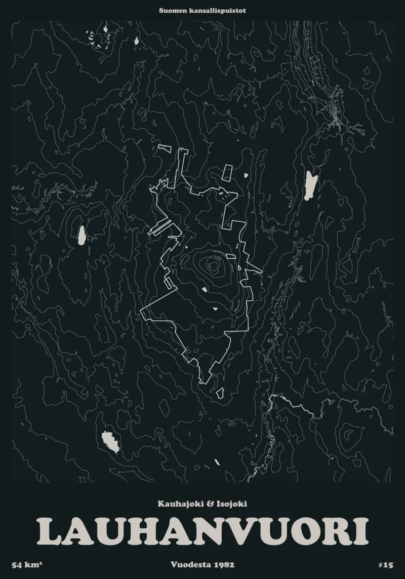 Lauhanvuoren kansallispuisto -juliste