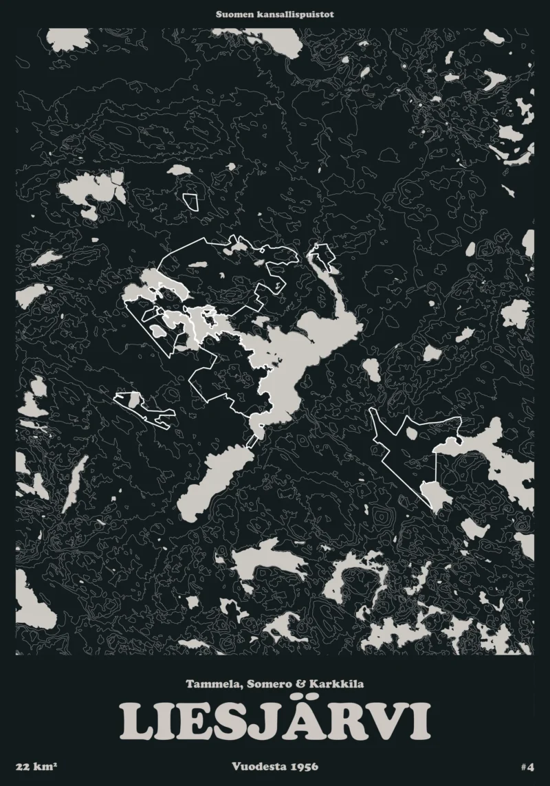 Liesjärven kansallispuisto -juliste
