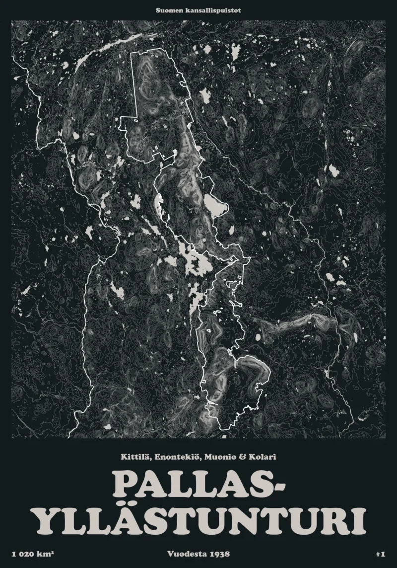 Pallas-Yllästunturin kansallispuisto -juliste