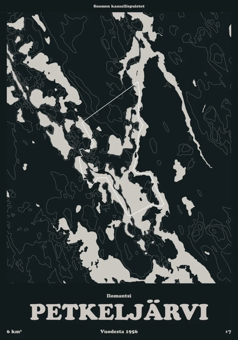 Petkeljärven kansallispuisto -juliste