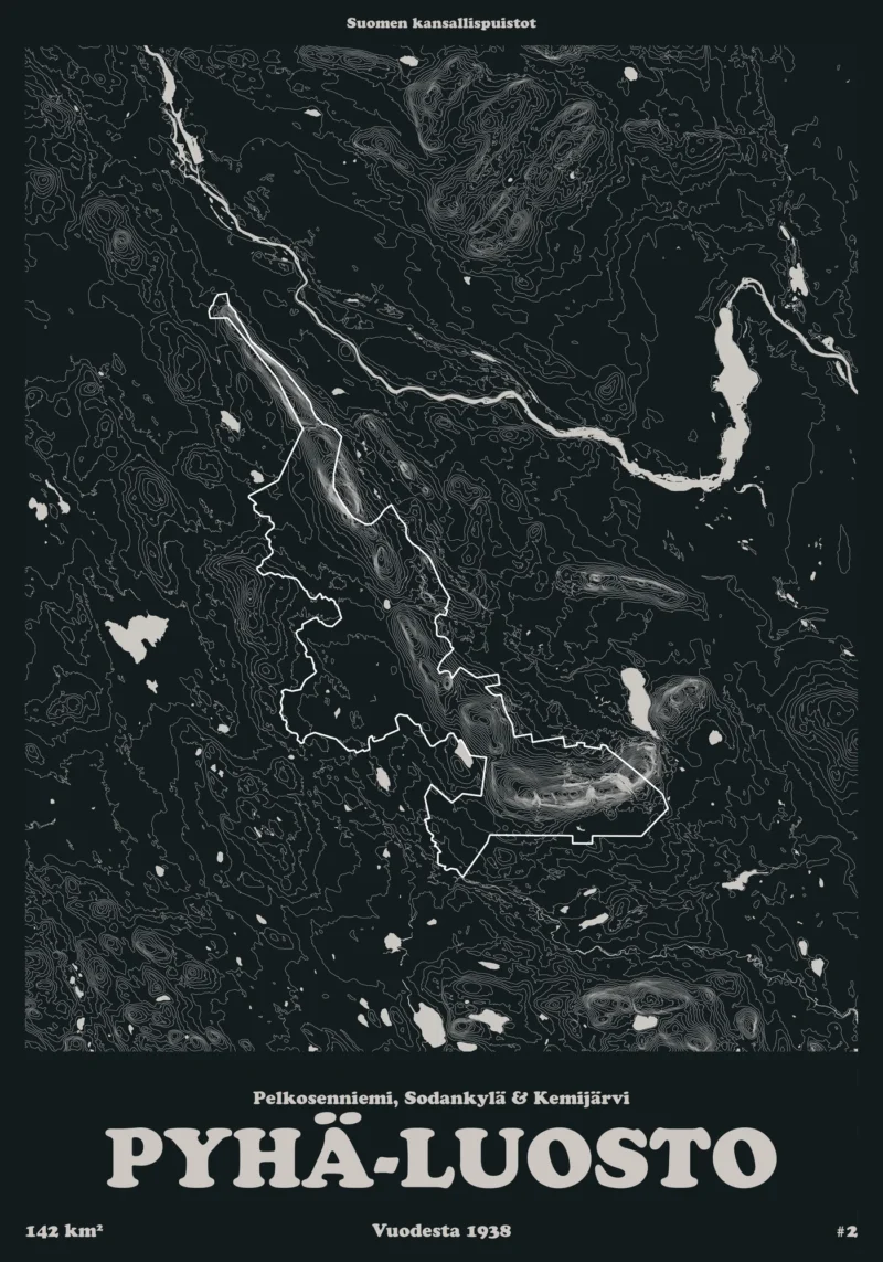 Pyhä-Luoston kansallispuisto -juliste